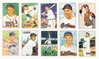 Twenty-Five (25) 1951 Bowman Baseball Cards and Two (2) 1952 Cards including Hofs Williams, Feller, Rizzuto, Irvin and Fox