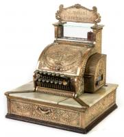 Fine Antique National Cash Register Model 52Â¼ Ornate Medium Size Bronze and Brass