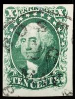 10Â¢ green, type I Used Stamp