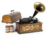 Edison Home Phonograph, Hand Crank Wax Cylinder Player, Operational