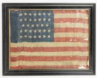 34 Star American Flag ca. 1861, Civil War Era. Excellent Display Piece.