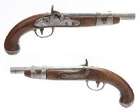 US Military Model 1816 Flintlock Pistol Manufactured by Simeon North Converted to Percussion ca. 1850s for the Civil War