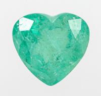 7.60 Carat, Brilliant Cut, Heart-Shaped Colombian Emerald