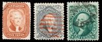 1858//68 Group Of 3 Better Used Stamps