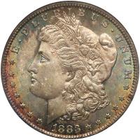 1883-O Morgan $1 NGC MS65