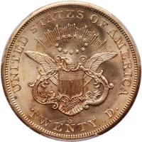 1857-S $20 Liberty PCGS MS65 - 2