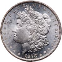 1878 Morgan $1. 7 Tail Feathers, Rev of 1879 PCGS MS63