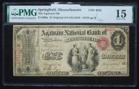 $1 National Bank Note. Agawam NB, Springfield, MA. Ch. 1055. Fr. 380a. PMG Choice Fine 15