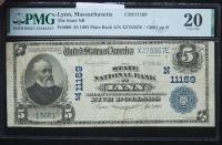 $5 National Bank Note. State NB, Lynn, MA. Ch. 11169. Fr. 606. PMG Very Fine 20