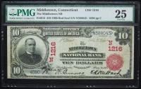 $10 National Bank Note. Middletown NB, Middletown, CT. Ch. 1216. Fr. 613. PMG Very Fine 25.