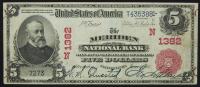 $5 National Bank Note. Meriden NB of Meriden, CT. Ch. 1382. Fr. 587. PMG Very Fine 25 Net.