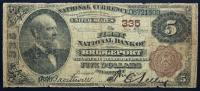 $5 National Bank Note. First NB of Bridgeport, CT. Ch. 335. Fr. 466. PMG Very Good 10.