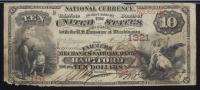 $10 National Bank Note. Farmers and Mechanics NB of Hartford, CT. Ch. 1321. Fr. 482. PMG Fine 12