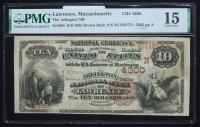 $10 National Bank Note. Arlington NB of Lawrence, MA. Ch. 4300. Fr. 484. PMG Choice Fine 15