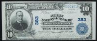 $10 National Bank Note. First NB, Northampton, MA. Ch. 383. Fr. 624.