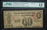 $1 National Bank Note. Hampshire County NB, Northampton, MA. Ch. 418. Fr. 384. PMG Fine 12.