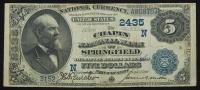 $5 National Bank Note. Chapin NB, Springfield, MA. Ch. 2435. Fr. 537.