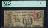 $1 National Bank Note. Atlantic NB, Boston, MA. Ch. 643. Fr. 386. PCGS-C Very Good 8.