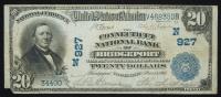 $20 National Bank Note. Connecticut NB of Bridgeport, CT. Ch. 927. Fr. 650.