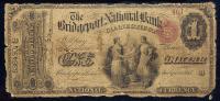 $1 National Bank Note. Bridgeport NB, CT. Ch. 910. Fr. 380. PCGS-C Abt Good 3.