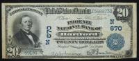$20 National Bank Note. Phoenix NB of Hartford, CT. Ch. 670. Fr. 650.