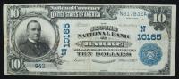 $10 National Bank Note. Second NB of Barre, MA. Ch. 10165. Fr. 620.