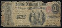 $1 National Bank Note. Second NB, Fall River, MA. Ch. 439. Fr. 380a.