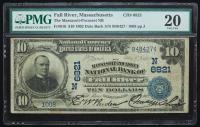 $10 National Bank Note. Massasoit-Pocasset NB, Fall River, MA. Ch. 6821. Fr. 616. PMG Very Fine 20.