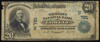 $20 National Bank Note. Wamesit NB, Lowell, MA. Ch. 781. Fr. 650.