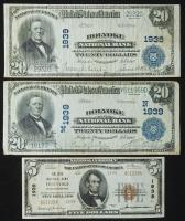 Trio of Holyoke NB notes. Holyoke, MA. Ch. 1939.