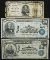 Trio of Connecticut National Bank Notes.