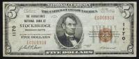 $5 National Bank Note. Housatonic NB, Stockbridge, MA. Ch. 1170. Fr. 1800-1.