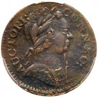 1785 Connecticut Copper. Bust Right, Miller 6.2-F.1