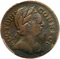 Connecticut 1785 Copper. Round Head, Miller 6.1-A.1 PCGS VG10