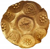 India - Southern Deccan, Kakatiyas of Warangal. Gold Gadyana (3.91 g), ca. 1050-1100