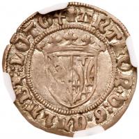 France: Lorraine. Â½ Gros d'argent, ND (1508-1544) NGC AU55