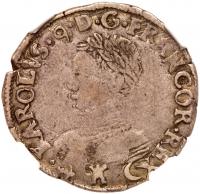 France. Teston, 1567-L (Bayonne) NGC VF20