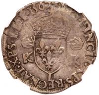 France. Teston, 1567-L (Bayonne) NGC VF20 - 2