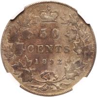 Canada. 50 Cents, 1892 NGC VF - 2