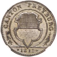 Switzerland: Freiburg. Batzen, 1811 NGC MS63