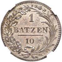 Switzerland: Freiburg. Batzen, 1811 NGC MS63 - 2