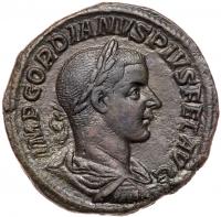 Gordian III. Ã Sestertius (21.92 g), AD 238-244 Superb EF