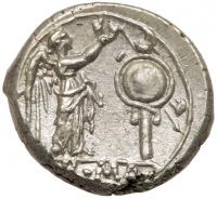 Anonymous. Silver Victoriatus (3.81 g), 211-208 BC Nearly Mint State - 2