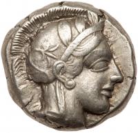 Attica, Athens. Silver Tetradrachm (17.15 g), ca. 454-404 BC Choice VF