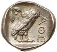 Attica, Athens. Silver Tetradrachm (17.21 g), ca. 454-404 BC Superb EF - 2