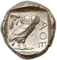 Attica, Athens. Silver Tetradrachm (17.19 g), ca. 454-404 BC Choice VF - 2