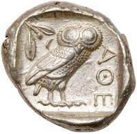 Attica, Athens. Silver Tetradrachm (17.19 g), ca. 454-404 BC EF - 2