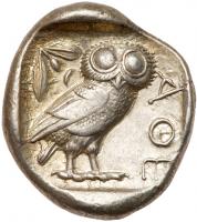 Attica, Athens. Silver Tetradrachm (17.18 g), ca. 454-404 BC Choice VF - 2