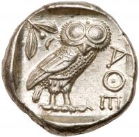 Attica, Athens. Silver Tetradrachm (17.21 g), ca. 454-404 BC EF - 2