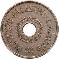 Palestine. 20 Mils, 1941 PCGS AU50